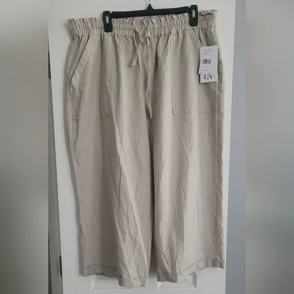 gloria vanderbilt dress pants Gloria Vanderbilt Dress Pants Womens 6 Missy Gray Faux Leather Accents Comfy